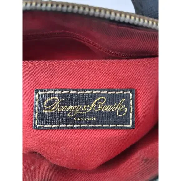 Dooney & Bourke Buffalo Plaid Small Satchel Red Black Crossbody Bag Leather Trim - Picture 4 of 16